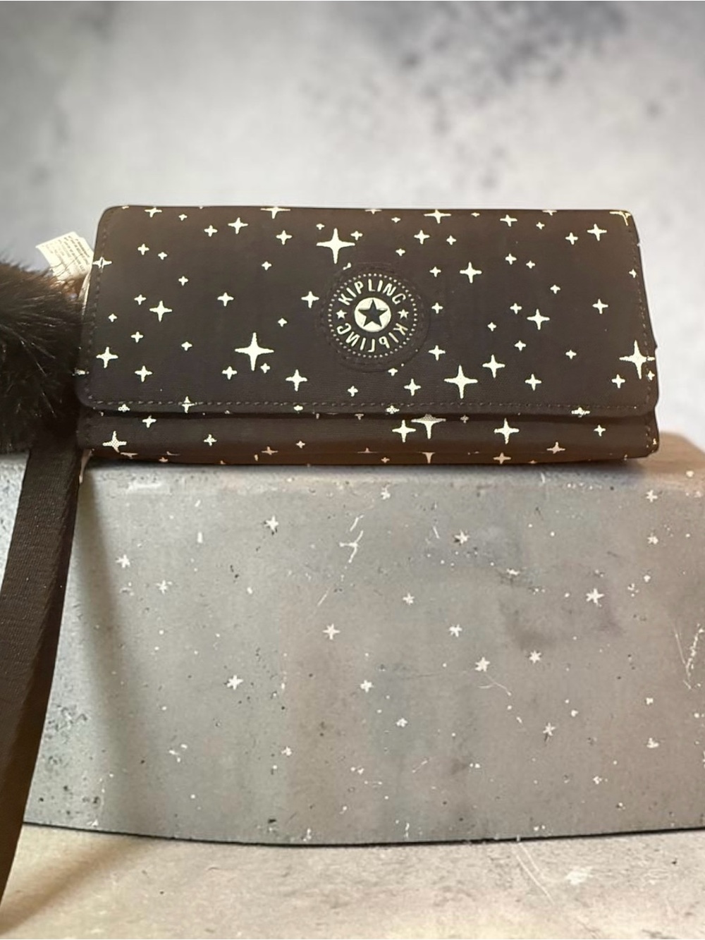 Kipling Rubi Large Printed Wristlet Wallet- Cosmic Twilight